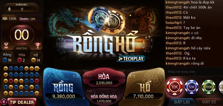 Rồng Hổ Livestream Tại SunWin Sảnh Cược Tốc Độ Với Tỷ Lệ Thắng Lên Đến 50%