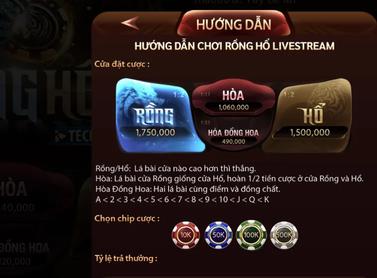 Rồng Hổ Livestream Tại SunWin Sảnh Cược Tốc Độ Với Tỷ Lệ Thắng Lên Đến 50%