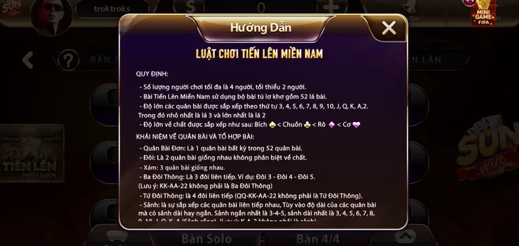 Tiến Lên Miền Nam Tại SunWin Đỉnh Cao Đấu Trí Và Cơ Hội Làm Giàu Nhanh